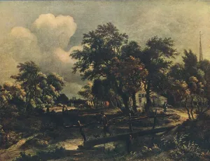 Country Landscape Photography Drucke: The Rustic Bridge, c17th century, (1909). Artist: Meindert Hobbema