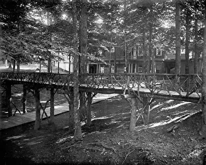 Rostiger Brückchen in Chautauqua 1898 vom unbekannten Künstler