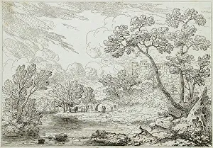 English Rural Life Drucke: Rustic Castle, 18th century. Creator: Unknown