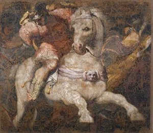 Mythology Allegory Literature Drucke: The Sacrificial Death of Marcus Curtius