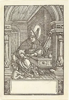 Renaissance Christianity Art Drucke: Saint Augustine. Creator: Hans Springinklee