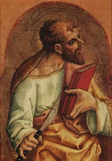 Renaissance Tempera On Panel Drucke: Saint Bartholomew, 1472. Creator: Crivelli, Carlo (c. 1435-c. 1495)