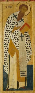 Tempera On Panel Fine Art Drucke: Saint Basil The Great (From the Deesis Range)