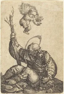 Renaissance Art Gallery Drucke: Saint Christopher, 1520. Creator: Barthel Beham
