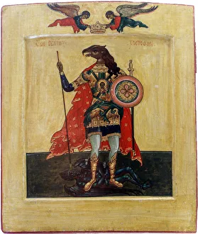 Christian Martyr Artwork Drucke: Saint Christopher as Cynocephaly