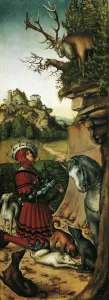 Lucas Cranach Elder Paintings Drucke: Saint Eustace. Artist: Cranach, Lucas, the Elder (1472-1553)
