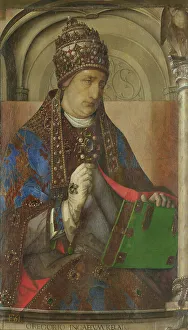 Drucke von Heiliger Gregor der Große. In der Sammlung von Galleria nazionale delle Marche, Urbino Pedro Berruguete Drucke: Heiliger Gregor der Große