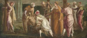 Jacopo Tintoretto Paintings Drucke: Saint Helen Testing the True Cross, c. 1545. Creator: Jacopo Tintoretto