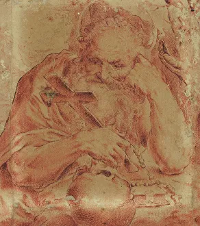Saint Jerome Art Drucke: Saint Jerome, c.1595. Creator: Unknown