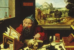 Heiliger Hieronymus in seinem Studierzimmer, um 1530. Künstler: Pieter Coecke van Aelst