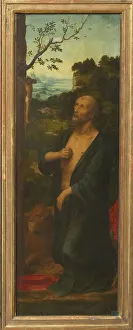 Sankt Jeronimus (Fahnen des Triptychs), um 1530er Jahre. Schöpfer: Isenbrant, Adriaan (1490-1551)