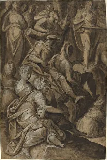 Low Countries Art Centre Drucke: Saint John Preaching, 1575/1580. Creator: Anthonie Blocklandt