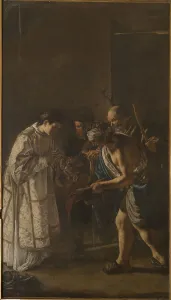 Heiliger Laurentius Verteilung von Gütern, 1625-1626. Schöpferin/Schöpfer: Serodine/Giovanni (1594/1600-1630)