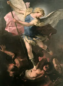 Italian Fine Art Images Drucke: Saint Michael the Archangel, ca 1663. Artist: Giordano, Luca (1632-1705)