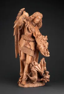 European Sculpture Drucke: Saint Michael and the Devil, 1475 / 1500. Creator: Unknown