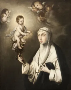 Drucke von Heilige Rosalia von Lima, im Bestand des Nationalmuseums Stockholm gefunden Bartolome Esteban Murillo Drucke: Heilige Rosa von Lima