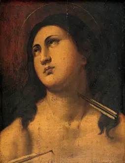 Oil On Wood Painting Techniques Drucke: Saint Sebastian. Creator: Unknown