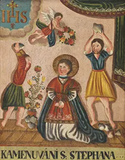 Christian Martyrdom Paintings Drucke: Saint Stephen, 1801-1900. Creator: Unknown