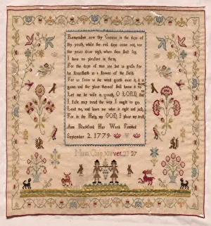Sampler, 1779. Creator: Unknown