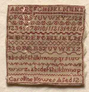Sampler aus den 1800er Jahren; Ersteller unbekannt