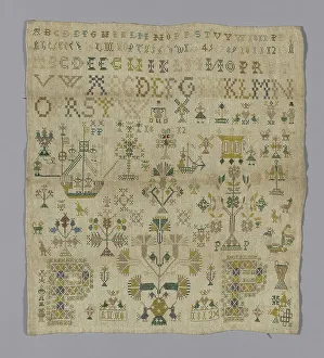 Heritage Art From Switzerland Drucke: Sampler, Switzerland, 1812. Creator: Unknown