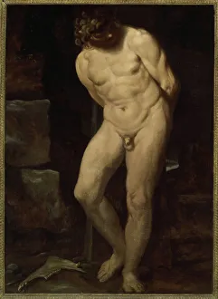 Galleria Borghese Rome Drucke: Samson in chains, c.1594. Creator: Carracci, Annibale (1560-1609)