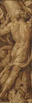 Book Of Judges Illustrations Drucke: Samson Shattering the Pillars of the Temple