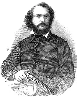 Drucke von Samuel Colt (1814-1862), Erfinder der Revolverpistole von Colt im Jahr 1856 Industrielle Drucke: Samuel Colt (1814-1862) Erfinder der Revolverpistole Coltt