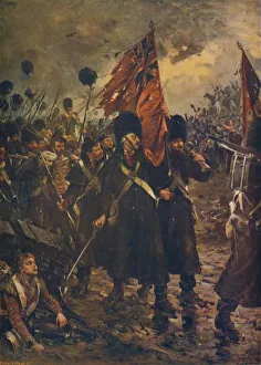 British Military Art Drucke: Saving the Colours: the Guards at the Battle of Inkerman, 1854 (1909). Artist: Robert Gibb