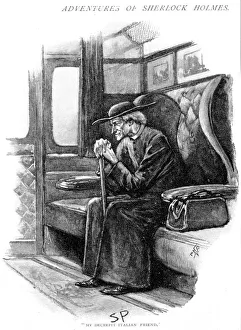 Sidney E Paget Artwork Drucke: Scene from The Adventure of the Final Problem by Arthur Conan Doyle