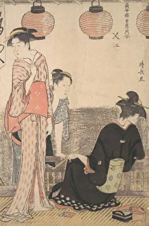 Szene im Nakasu, einem Bezirk von Edo (heute Tokio), 1783. Ersteller: Torii Kiyonaga