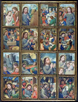Szenen aus dem Leben Jesu Christi, Steinquadriglyphe 1525 - 1530 von Simon Bening
