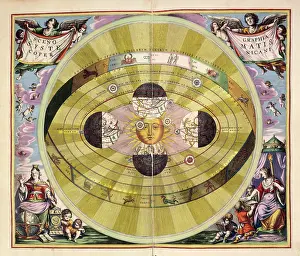 Andreas Cellarius Artwork Drucke: Scenographia Systematis Copernicani, c1660. Creator: Unknown