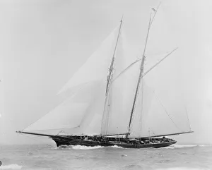 Vintage Sailing Images Drucke: Schooner (Waterwitch?) under sail, c1936. Creator: Kirk & Sons of Cowes