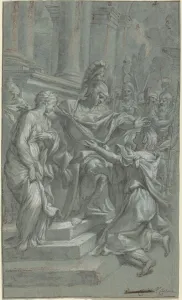 Publius Cornelius Scipio Africanus Drucke: Scipio Restoring His Captive to Her Lover, 17th century. Creator: Unknown