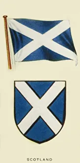 Scottish Flag Drucke: Scotland, c1935. Creator: Unknown