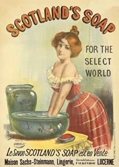Colour Lithograph Poster Drucke: Scotlands Soap, ca 1893