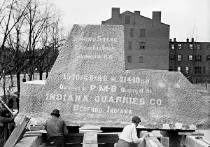 Washington D.C. Landmarks Drucke: Scottish Rite Temple - Stone For Sphinx