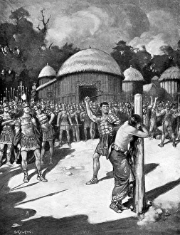 Die Folterung von Boadicea, um 60 n. Chr., (ca. 1920). Künstler: JR Skelton
