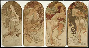 Die Jahreszeiten, 1897. Schöpfer: Alphonse Mucha