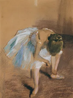 Impressionism Style Art Drucke: Seated Dancer, 1879