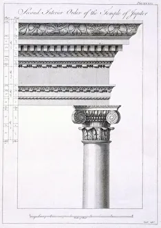American Civil War Illustrations Drucke: Second Interior Order of the Temple of Jupiter, pub. 1764. Creator: Robert Adam (1728-92)