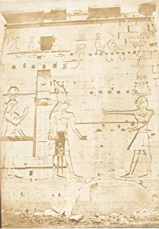 Maxime Du Camp Photography Drucke: Second Pylone du Temple d Isis, a Philae, April 13, 1850. Creator: Maxime du Camp