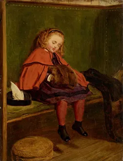 John Everett Millais Paintings Drucke: My Second Sermon, c1854 Creator: John Everett Millais
