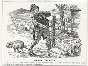 Black And White Cartoons Drucke: Second Thoughts, 1913