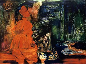 Ballet Stage Design Drucke: The Sectet of the Harem, set design for a ballet, c1913. Artist: Leon Bakst