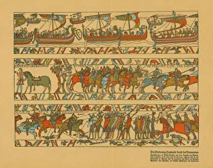 Bayeux Tapestry Drucke: Sections of the Bayeux Tapestry. Creator: Unknown
