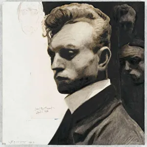 Symbolism In Art Movement Drucke: Self-Portrait, 1903. Creator: Spilliaert, Leon (1881-1946)
