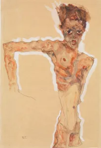 Drucke von Selbstporträt, 1911 Egon Schiele Drucke: Selbstporträt, 1911. Künstler: Egon Schiele