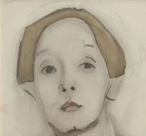 Drucke von Selbstporträt, 1915. In der Sammlung des Mantta-Gosta-Serlachius-Kunstmuseums Finnland Drucke: Selbstporträt, 1915. Erstellerin: Schjerfbeck, Helene (1862-1946)
